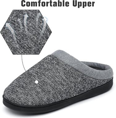 Тапочки жіночі зимові Mishansha Herren з піною пам'яті, антиковзкі, розмір 36-49, колір чорний