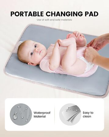 LOVEVOOK Рюкзак-переноска для мами та тата, рюкзак для підгузників з пеленальною підкладкою, сумісний з візком, великий, для подорожей, бежевий