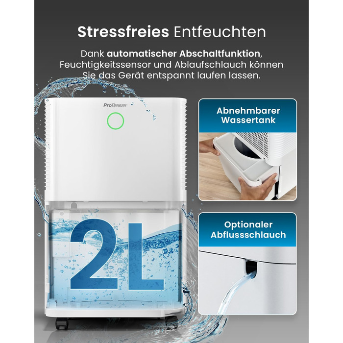 Про Breeze OmniDry: Електричний осушувач повітря з Wi-Fi, 12л/24г, для дому до 25м², з додатком, режимом сушіння та датчиком вологості