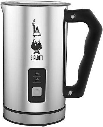 Електричний спінювач молока Bialetti Montalatte, 240 мл, 500 Вт, нержавіюча сталь, срібно-чорний