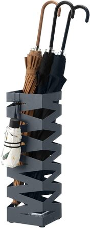 Підставка для парасольок SONGMICS з металу, квадратна, антрацит, 15.5 x 15.5 x 49 см