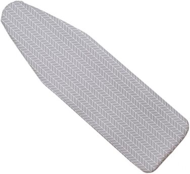 Покриття для прасувальної дошки Yizunnu 140x50 см, товсте покриття, шнурок для фіксації, регульована застібка, простий крій, стійкий до подряпин (Сірі стрілки)