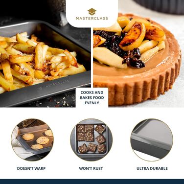 Набір форм для випічки MasterClass Smart Space Stacking Antihaft, 7 шт., сірий. Набір для випічки та запікання, з антипригарним покриттям, сталевий, в подарунковій коробці