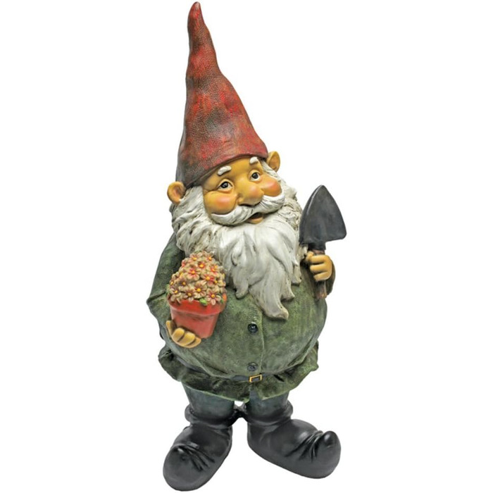 Design Toscano Decorative Gnome Figurine, Resin, 18 x 6.5 x 43 cm