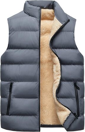 Чоловіча флісова жилетка з утеплювачем, тепла ізольована стельтова жилетка, зимова жилетка-грілка для чоловіків, софтшел жилетка для активного відпочинку, хайкінгу та терморегуляції (XL, сірий)