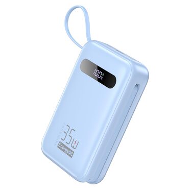 Powerbank 20000mAh з PD 35W, USB-C, LED дисплеєм та кабелями для iPhone, Samsung, Huawei