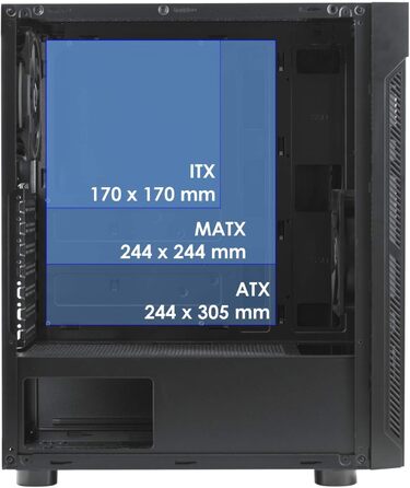 Корпус для ПК EMPIRE GAMING Spartan ARGB: середній ATX-корпус з LED підсвічуванням та скляною панеллю