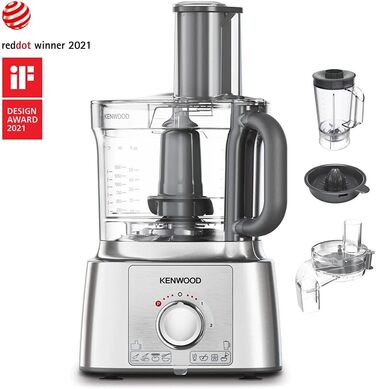 Кухонний комбайн Kenwood MultiPro Express 1000 Вт, чаша 3 л, блендер 1,5 л, соковижималка, насадки для нарізки, Express Serve