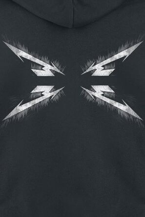 Чоловічий худі Metallica з принтом Spiked Logo, чорний, офіційний мерч гурту, розмір XL