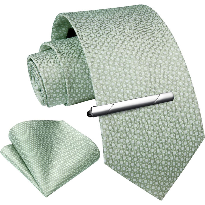 Набір краваток та нагрудних хустинок Enlision для чоловіків: краватка, хустинка, краватенушка. Paisley, в клітинку. Для весілля та ділових зустрічей.