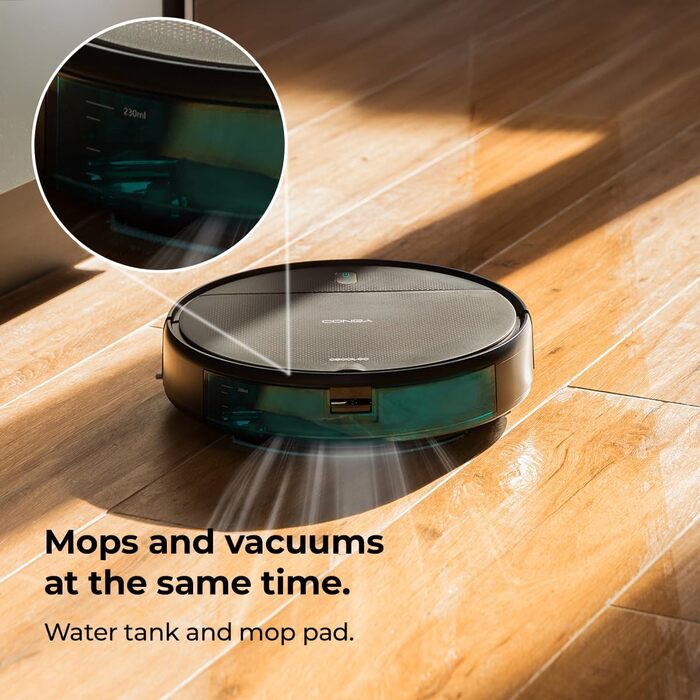 Робот-пилосос Cecotec Conga M10: 7000 Pa, 160 хв роботи, гіроскоп, захист від падіння, Wi-Fi керування