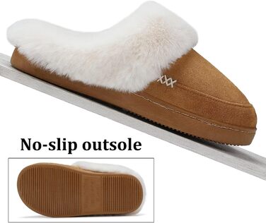 Тапочки зимові жіночі та чоловічі NineCiFun, теплі, з флісу, антиковзкі, для дому та вулиці (36/37 EU, Camel)