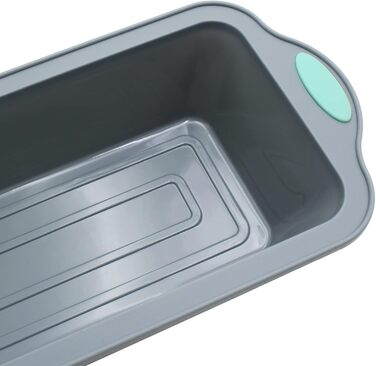22.9 cm Silicone Bread and Loaf Pans, 2 Pack, Food-Grade Non-Stick Silicone Baking Molds for Baking Banana Bread, Meatloaf, Pound Cake with Metal-Reinforced Frame