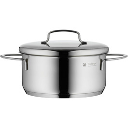 Каструля WMF Mini Kochtopf 16 см з кришкою з нержавіючої сталі Cromargan, 1,5 л, для невеликих порцій, індукційна