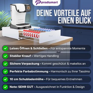 Тримач для капсул Tassimo Prodiumart: елегантний диспенсер на 64 капсули, для кавової станції