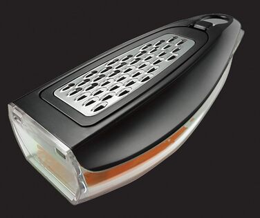 Palm Grater - Comfortable Compact Hand Grater. Vertical and Horizontal Hanging on Hook. Peeler, Slicer, Grater, Zester, All-in-One. Food Storage Compartment. 3 Stainless Steel Blades