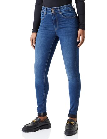 Шкіряні штани жіночі ONLANNE Skinny Fit, блакитні, розмір XXL/34L