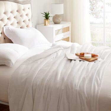 Плед KMUSET з мікрофібри, білий, 152x183 см