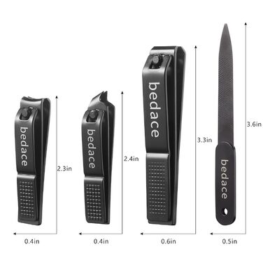 Набір для манікюру Nagelknipser Bedace: ножиці для нігтів (пальців рук та ніг) чоловічі, жіночі, дитячі - 4 шт.