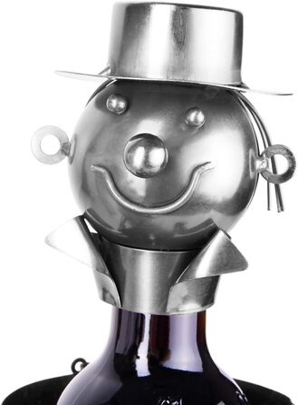 BRUBAKER Wine Holder Wedding Couple Metal Sculpture Gift with Gift Card