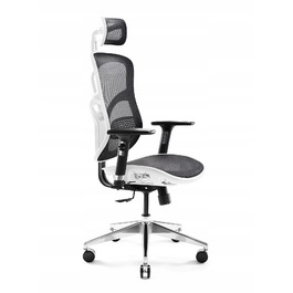 Ергономічне офісне крісло Diablo Chairs V-Basic до 150 кг, чорно-біле