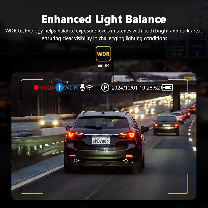 Відеореєстратор Z-Edge 4K Dual Autokamera з GPS, WiFi та LCD 2.7 дюйма. Підтримка запису 4K, 2K, 1080P, WDR, G-сенсор, нічне бачення, паркувальний режим. Версія 2025.