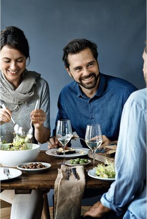 Набір келихів для вина WMF Easy Plus Бордовий, 6 штук, 700 мл, кришталеве скло, придатні для миття в посудомийній машині, прозорі