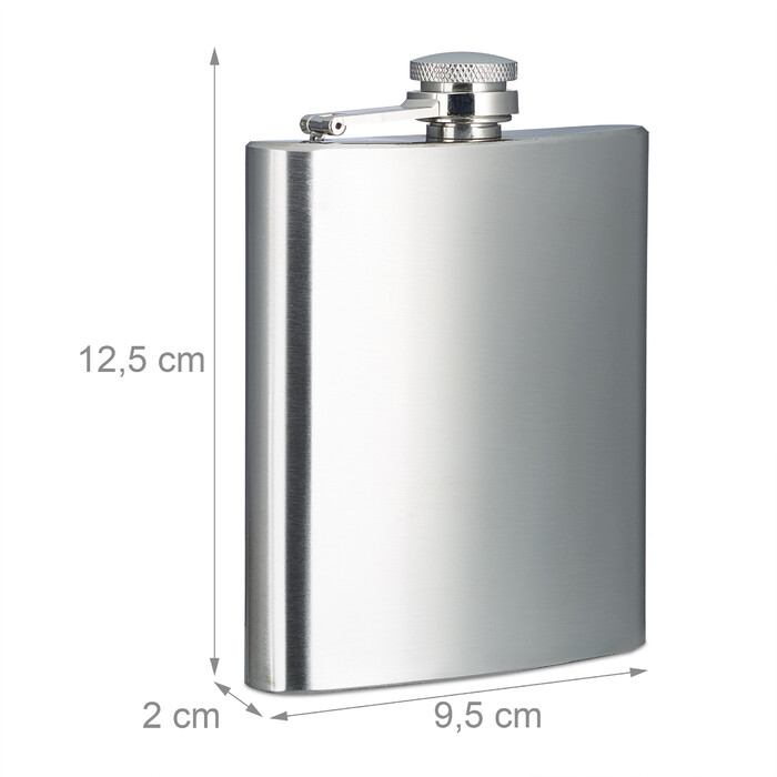 Relaxdays Hip Flask Set of 2, 200ml