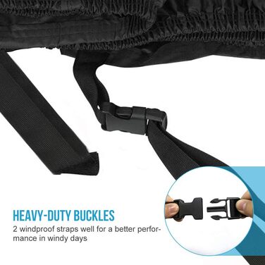 Waterproof ATV Cover - Durable 210D Oxford Cover for ATV, Quad, Motorcycle, Scooter - Outdoor Storage, Dust, Rain, UV Protection (210x120x115cm)