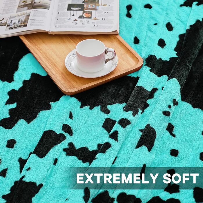 Електрична гріюча ковдра з принтом корів, подвійний розмір, 157 x 213 см, фіолетовий колір, 10 температурних режимів, автоматичне вимкнення через 8 годин, флісова/шерпа ковдра, тепла, подарунок для жінок, розмір 62'x84'