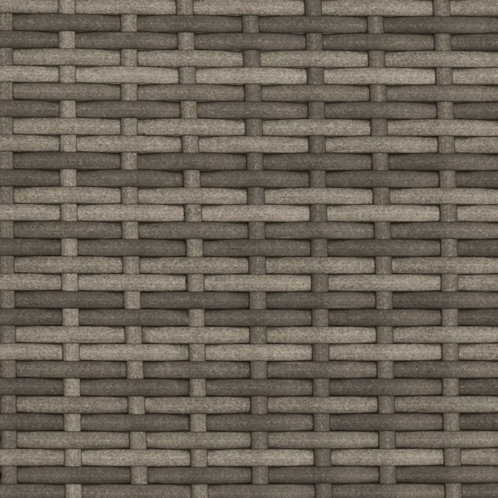 Садовий диван з навісом, сірий, 123 x 65 x 155 см, техноротанг (PE-ротанг)