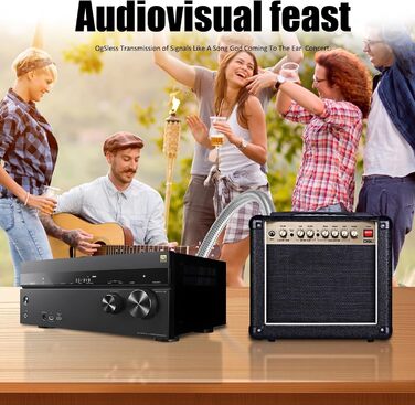 HiFi мережевий кабель живлення 10AWG з феритним кільцем, безкисневий мідний дріт для аудіосистем High-End, 1.5м, чорний