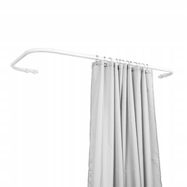 Кутовий шторний карниз Sasko 90-120 x 25 мм, білий