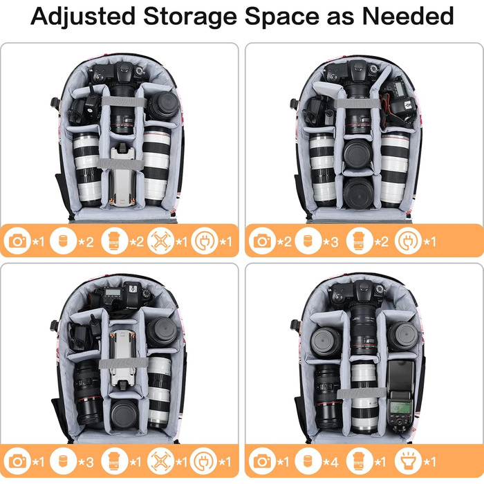 Рюкзак для камери MOSISO: DSLR, SLR, беззеркальні фотоапарати, дрони DJI Mavic, ноутбук, водонепроникний, з тримачем для штатива, чорний