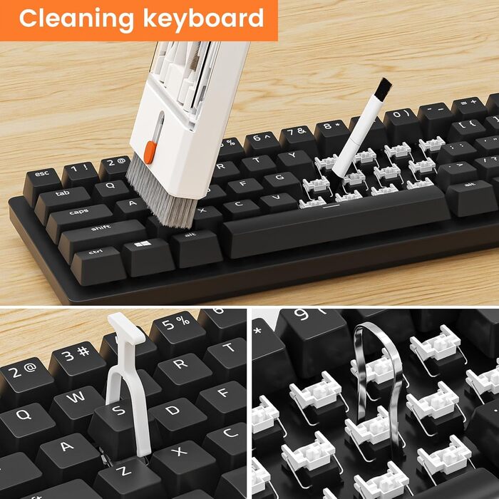 Набір для чищення клавіатури та навушників: 22 в 1. Підходить для AirPods, ноутбуків, моніторів, телефонів.