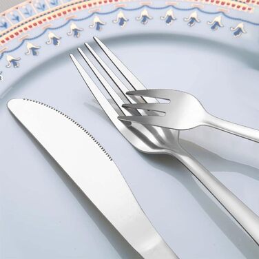 Bestdin Cutlery Set, 60-Piece Cutlery Set for 12 People, Stainless Steel Cutlery Set with Knife, Fork, and Spoon, High-Quality Cutlery Set for Home/Party/Restaurant, High-Gloss Polished & Dishwasher Safe