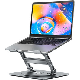 MCHOSE Adjustable Laptop Stand - Ergonomic Aluminum Laptop Riser for Desk - 360° Rotation - Compatible with MacBook Air & 10-17