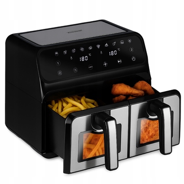 Аерофритюрниця AirDweller ADTJF2 2400 Вт, 9 л, чорно-срібляста