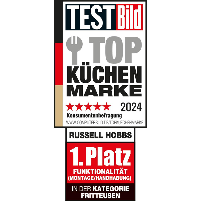 Фритюрниця електрична Russell Hobbs подвійна 8.5л з технологією Rapid Air Fryer, 8 програм, сенсорний екран, кошики 4.25л, посудомийна безпека 27290-56S