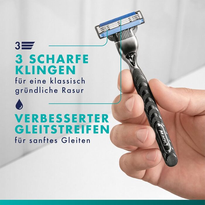 Смінні касети для бритви Gillette Mach 3 для чоловіків, сині, 20 шт