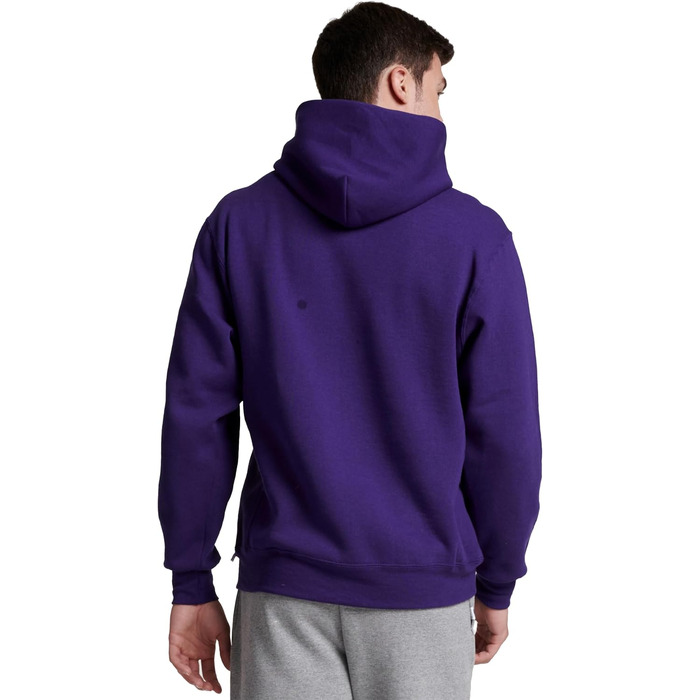 Чоловічий худі Russell Athletic Dri-Power Fleece з капюшоном, вологовідвідний, суміш бавовни, фіолетовий, розмір XL