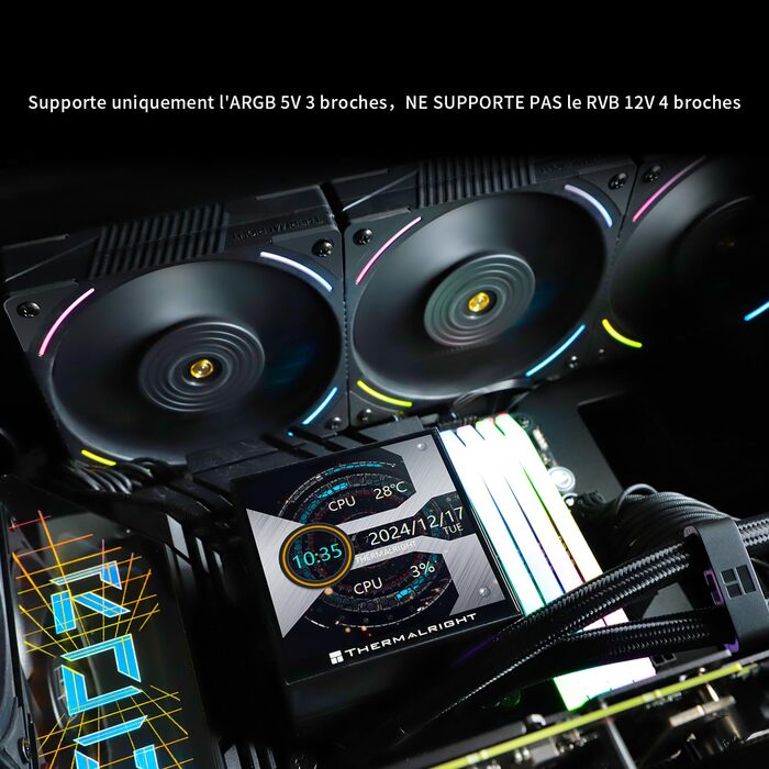 TR Hyper Vision 360 UB ARGB Black: Смарт-система водяного охолодження CPU з LCD-дисплеєм 3.95