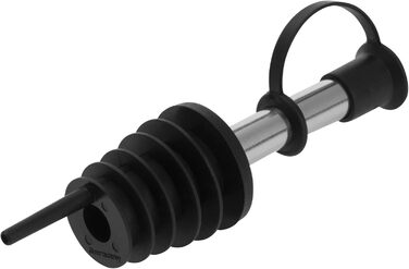 Виливний для пляшок Westmark 2 - Inox Eco-Pour, нержавіюча сталь, з кришкою, чорний/хромований