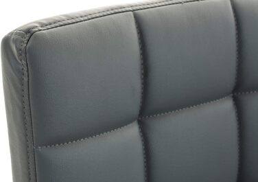 Офісний стілець CLP Deli V2 з штучної шкіри, сірий | Регульована висота сидіння, м'яке сидіння