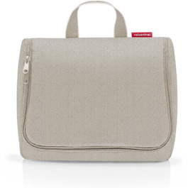 Сумка-органайзер для ванної Reisenthel Toiletbag XL Herringbone Sand з гачком, водовідштовхувальне покриття