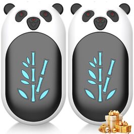 Електричний грієчка для рук, перезаряджається, 6000 mAh, USB, портативний, для жінок та чоловіків, для відпочинку на природі, кемпінгу, полювання, гольфу, Panda, чорний