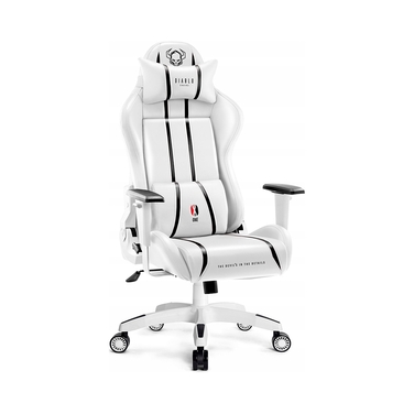 Ігрове крісло Diablo Chairs X-One 2.0, екошкіра, біле