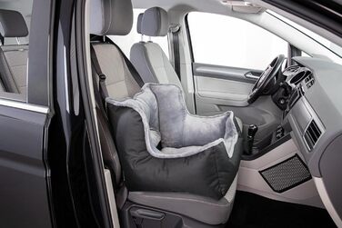 Автокрісло для собак TRIXIE Cabrio Deluxe - автоліжко, 50x40x50 см, з кріпленнями, м'яке, 30°C, 1 шт.