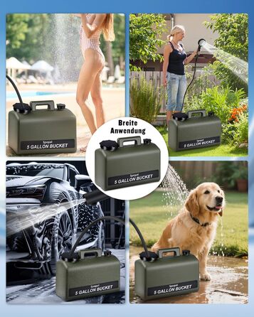 Портативна душова кабіна для кемпінгу з акумулятором 10000mAh та 20л баком. Комплект для відпочинку на природі, в авто та для миття тварин