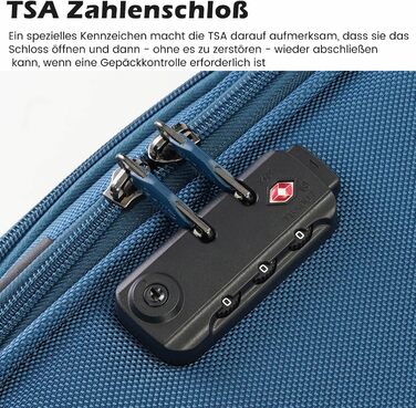 Чемодан COOLIFE на 4 колесах з TSA-замком, ручна поклажа, 2 шт. (великий + маленький), чорний+червоний